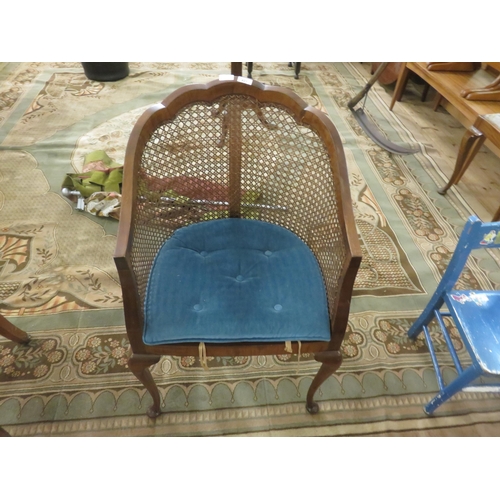 421 - Mahogany Wicker Tub Chair