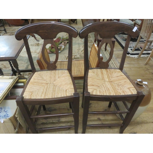 434 - Pair of Mahogany and Wicker Breakfast Chairs