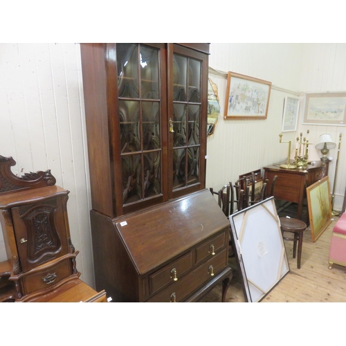 458 - Mahogany and Glazed two door Bureau/Bookcase