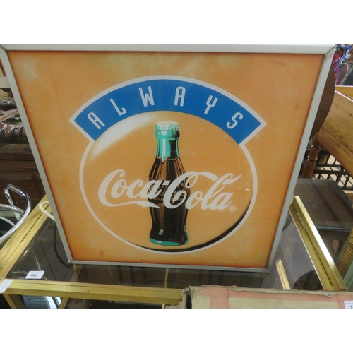 462 - Vintage Coca Cola Light Up Advert Sign