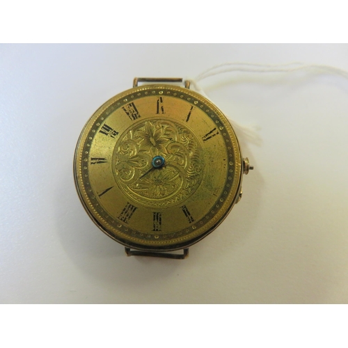 77 - 9ct Gold Cased Fob/Wrist Watch