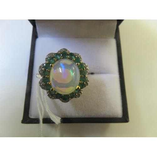 80 - 9ct. Gold Opal type Dress Ring