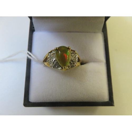 92 - 9ct. Gold Opal type  Dress Ring