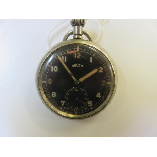 99 - Military Issue Recta Pocket Watch