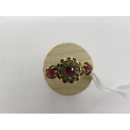 108 - 18ct. Gold Ruby and Diamond Ring