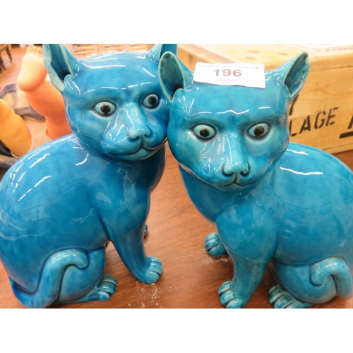 196 - Pair of Chinese Porcelain Cats