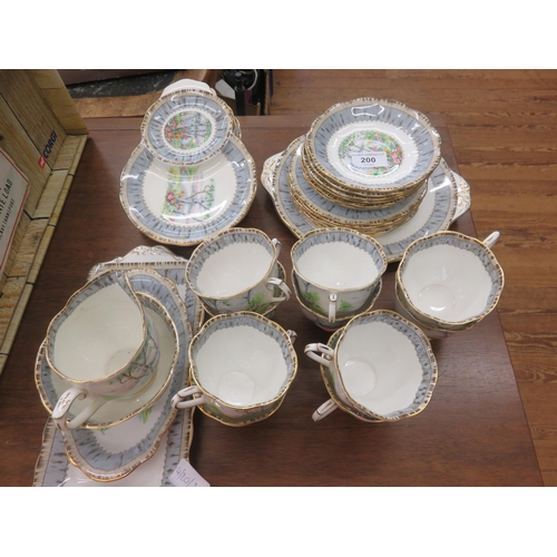 200 - Quantity of Royal Albert Silver Birch Tea Ware