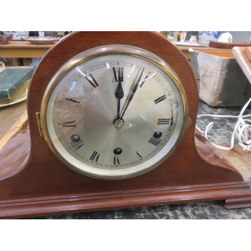 217 - Mahogany Mantel Clock