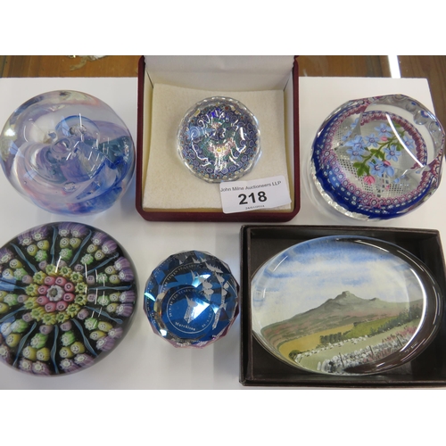 218 - Six Paperweights