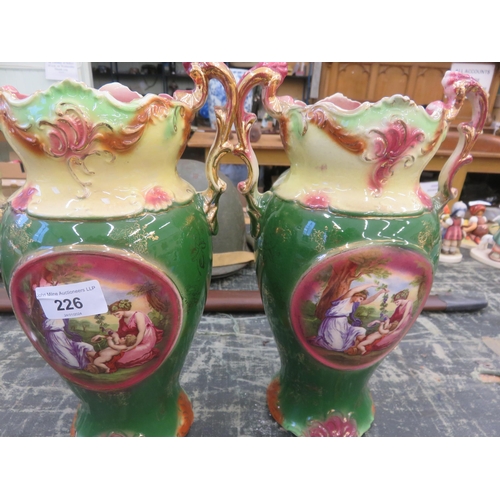 226 - Pair of decorative two handled Vases