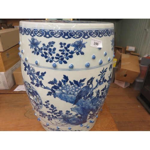 246 - Pair of Chinese Blue and White Garden Seats