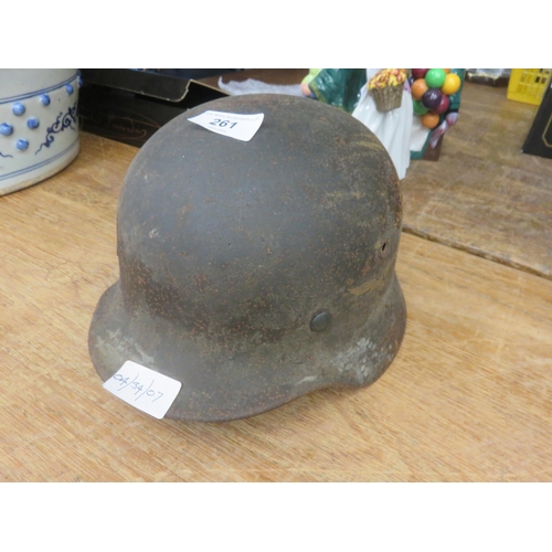 261 - German World War 2 Stalhelm