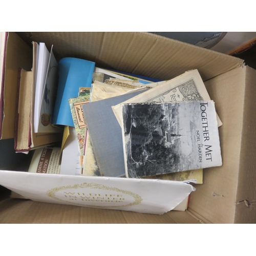 313 - Box of Books and two Pictures