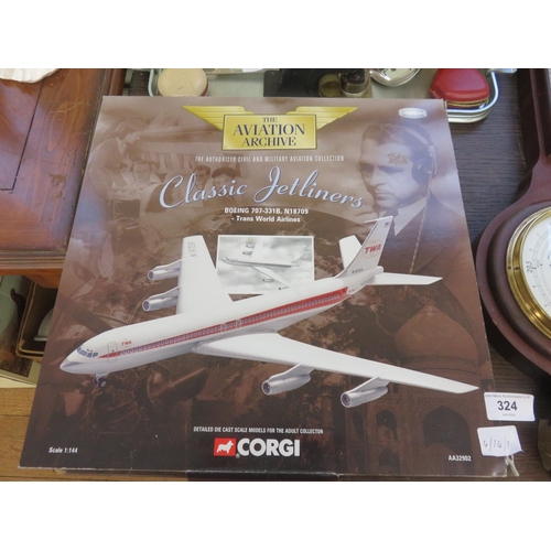 324 - Boxed Corgi Boeing 707 TWA