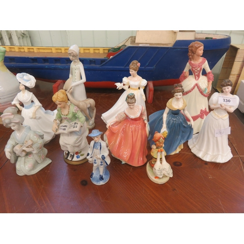 330 - Large Lot of Figures Doultons etc