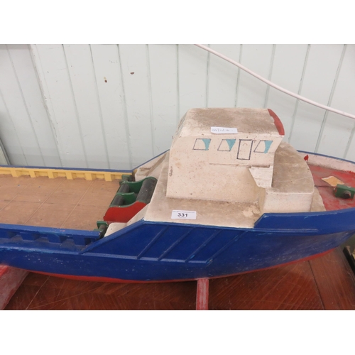 331 - Large Model Supply Boat on Stand