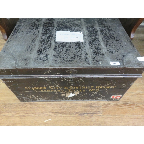 345 - Large Metal Deed Box