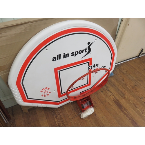 396 - Slam Court Basketball Hoop and Blackboard