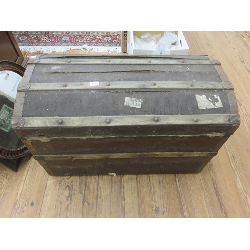 398 - Dome Top Travel Trunk