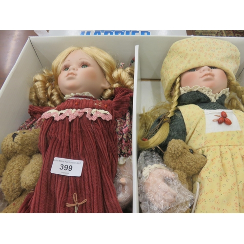 399 - Two boxes of Leonardo Collection Dolls