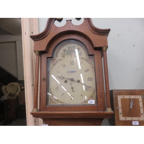 403 - Long Case Clock - Painted Dial