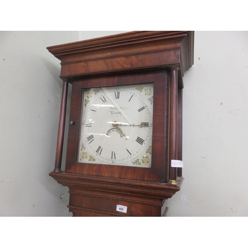 409 - Oak Longcase Clock with Enamel Dial, Martin Roper, Penrith