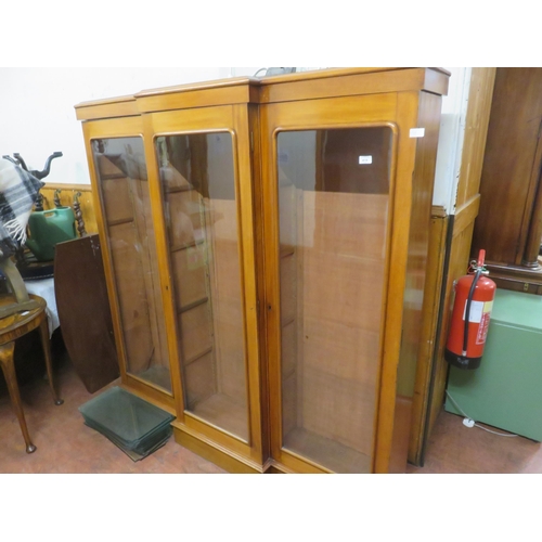 419 - Mahogany and Glazed Breakfront Floor standing Bookcase