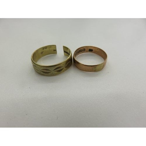 93 - Two 9ct. Gold Wedding Bands, 4.5 grams