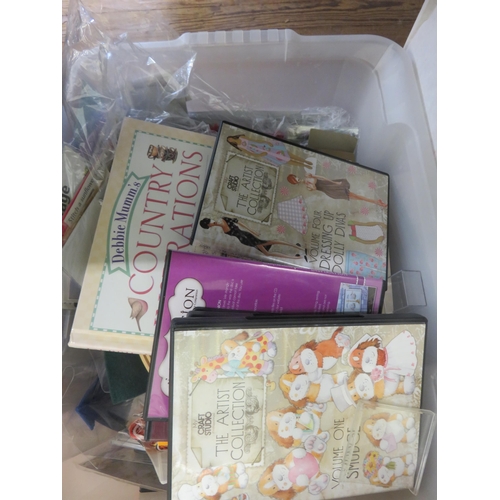 202 - Box of Craftwork Materials and C.D.'s