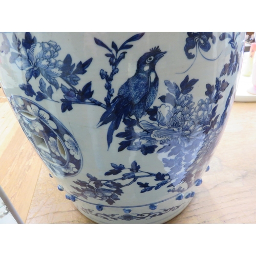 246 - Pair of Chinese Blue and White Garden Seats