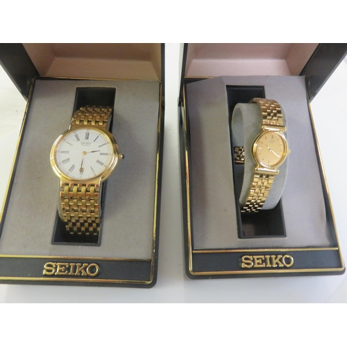 132 - His and Hers Boxes Seiko Watches