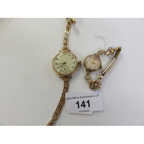 141 - Two Gold Faced Wrist Watches