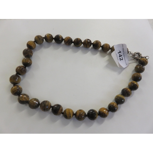 142 - Tigers Eye Type Necklace