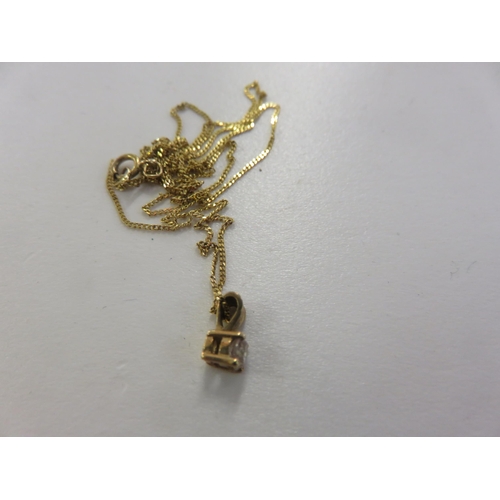 146 - 9ct Gold and Diamond Pendant on Chain