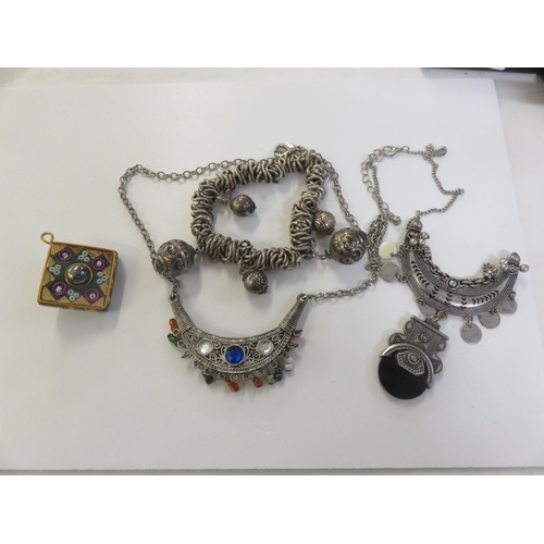 162 - Small Lot of Indian White Metal Jewellery