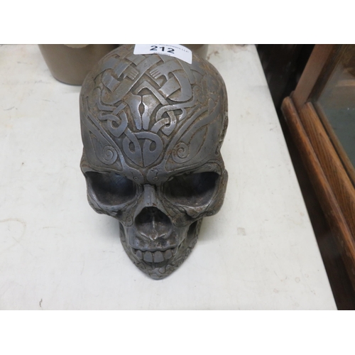 212 - Pewter Celtic Type Skull