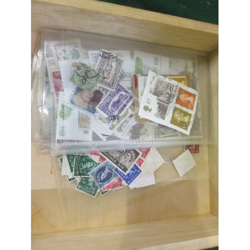 239 - Wooden box of Stamps, British and Commonwealth