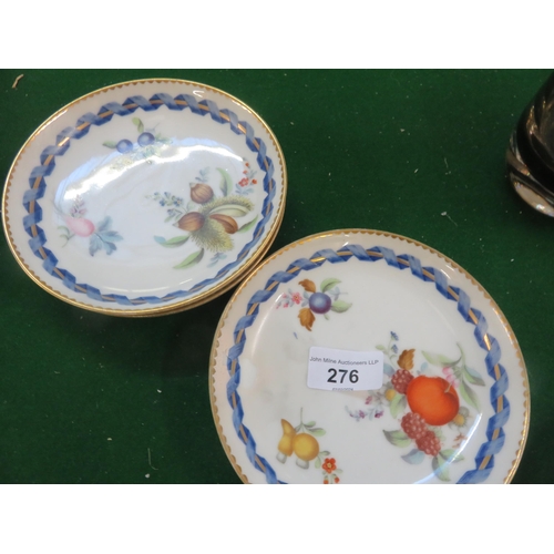 276 - Set of Three 19th Century Desert Plates with Hand Painted Fruit and Berries