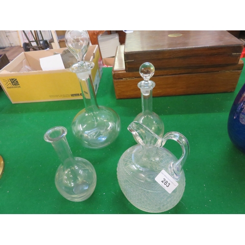 283 - Assorted Glass Decanters