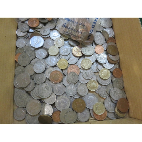 284 - Box with £1 coins and others