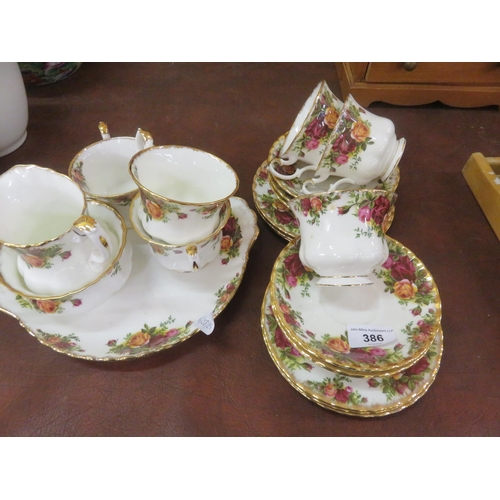 386 - Six piece Royal Albert Country Roses Tea Service