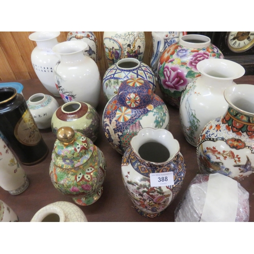 388 - Large quantity of Modern Oriental Vases