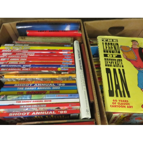 392 - Three boxes of Annuals, Rupert, Beano etc.