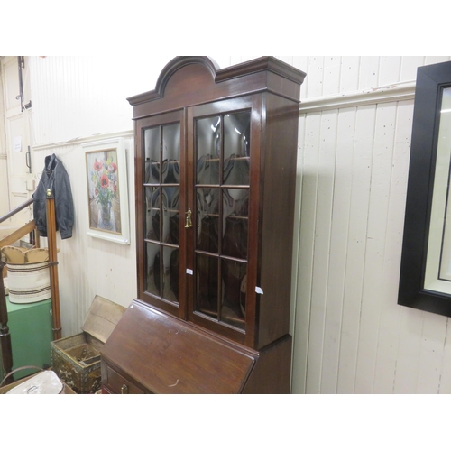 434 - Mahogany and Glazed Bureau Bookcase