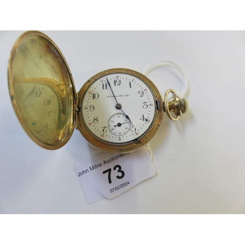 73 - Gilt Metal Cased Pocket Watch