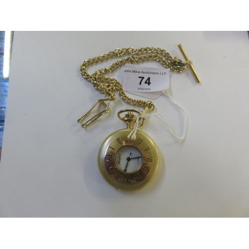 74 - Woodford Half Hunter Pocket Watch with Chain