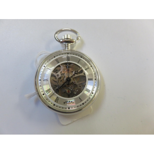 79 - Vintage Rotary Skeleton Pocket Watch