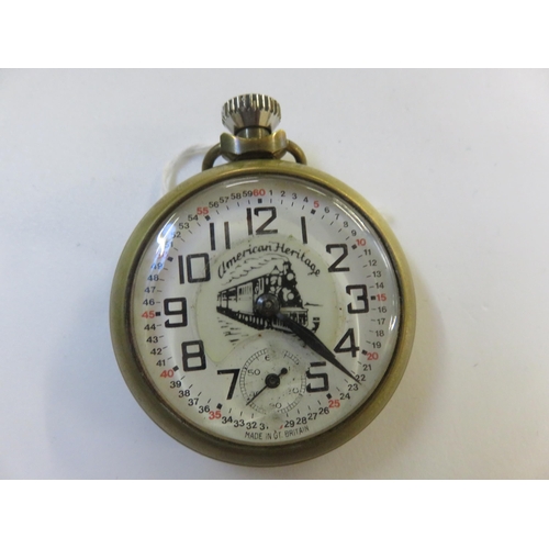 80 - American Heritage Railway Pocket Watch