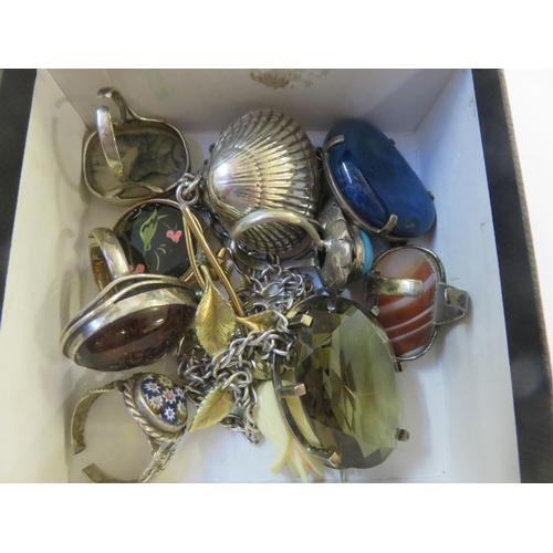 83 - Mixed Lot of Rings, Brooches, Pendant, Watch etc.