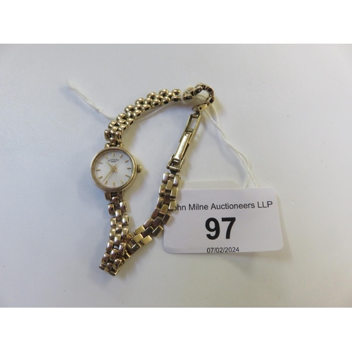 97 - 9ct Rotary Ladies Wrist Watch